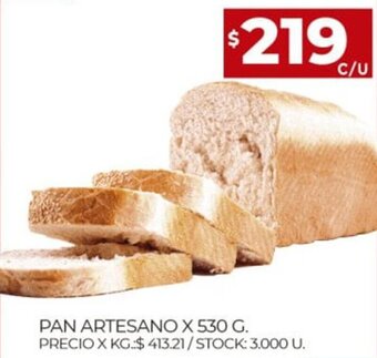 Supermercados DIA Pan Artesano x 530 g. oferta