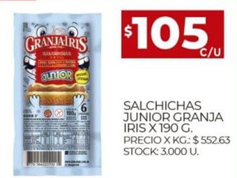 Supermercados DIA Salchichas Junior Granja Iris x 190 g oferta