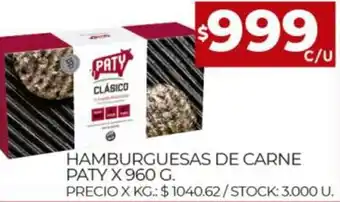 Supermercados DIA Hamburguesas de Carne Paty x 960 g. oferta