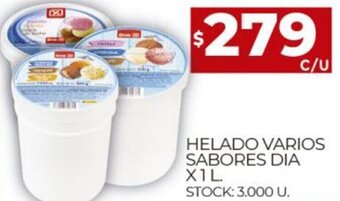 Supermercados DIA Helado Varios Sabores Dia x 1 L. oferta