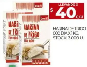Supermercados DIA Harina de Trigo 000 Dia x 1 Kg. oferta