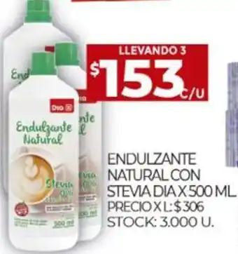 Supermercados DIA Endulzante Natural Con Stevia Dia x 500 ml oferta