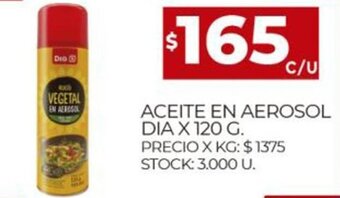 Supermercados DIA Aceite En Aerosol Dia x 120 g. oferta