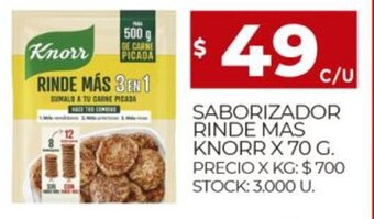 Supermercados DIA Saborizador Rinde Mas Knorr x 70 g oferta