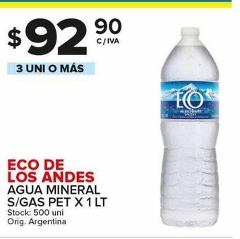 Carrefour Maxi Agua mineral eco de los andes oferta