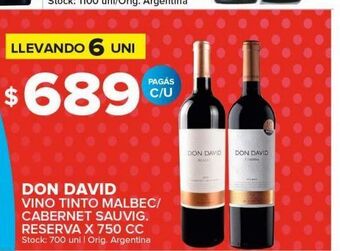 Carrefour Maxi Vino tinto don david oferta