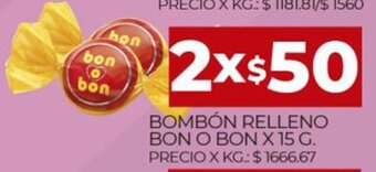 Supermercados DIA Bombón Relleno Bon o Bon x 15g oferta