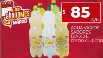 Supermercados DIA Agua Varios Sabores Dia x 2l oferta