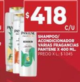 Supermercados DIA Pantene Shampoo/acondicionador varias fragancias x 400ml oferta