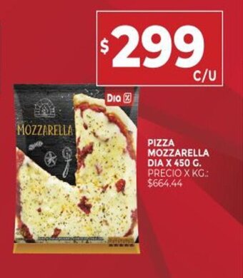 Supermercados DIA Pizza Mozzarella Dia x 450g oferta