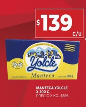 Supermercados DIA Manteca Yolcle x 200g oferta