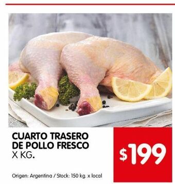 Disco Cuarto trasero de pollo fresco oferta