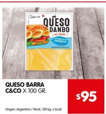 Disco Queso barra c&co x 100 gr oferta