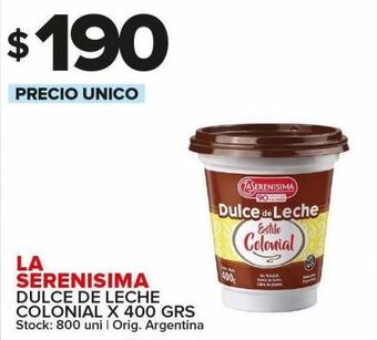 Carrefour Maxi Dulce de leche la serenísima 400g oferta