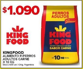 Carrefour Maxi Alimento balanceado para perros king food 10kg oferta