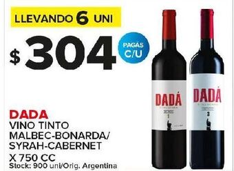 Carrefour Maxi Vino tinto dada 750cc oferta