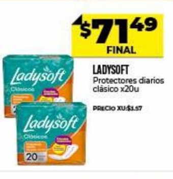 Supermayorista Vital Ladysoft Protectores diarios clásico x20u oferta