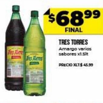 Supermayorista Vital Tres Torres Amargo varios sabores x 1.5lt oferta