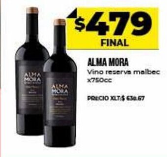 Supermayorista Vital Alma Mora Vino reserva malbec x 750cc oferta