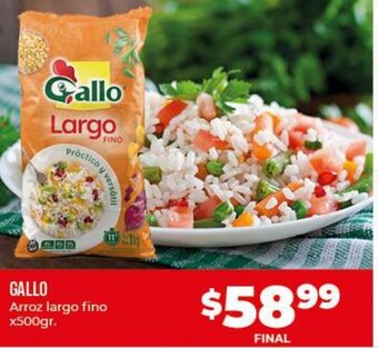 Supermayorista Vital Gallo Arroz largo fino x 500gr oferta