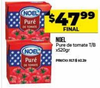 Supermayorista Vital Noel Pure de tomate T/B x 520gr oferta