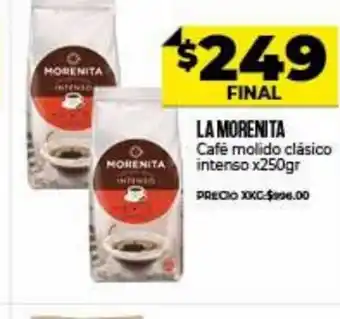 Supermayorista Vital La Morenita Café molido clásico intenso x 250gr oferta