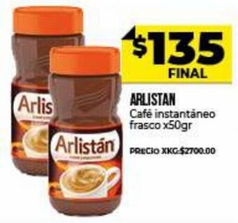 Supermayorista Vital Arlistan Café instantáneo frasco x 50gr oferta