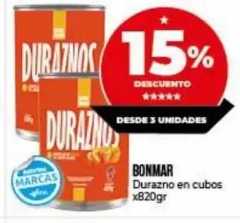 Supermayorista Vital Bonmar Durazno en cubos x 820gr oferta