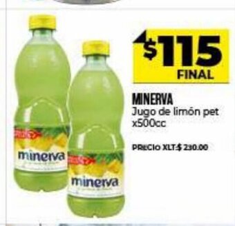 Supermayorista Vital Minerva Jugo de limón pet x 500cc oferta