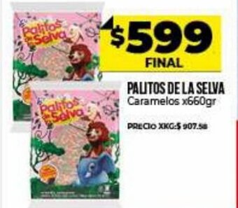 Supermayorista Vital Palitos de la selva Caramelos x 660gr oferta