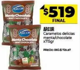 Supermayorista Vital Arcor Caramelos delicias menta/chocolate x 715gr oferta
