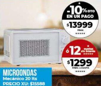 Supermayorista Vital Microondas Mecánico 20lts oferta