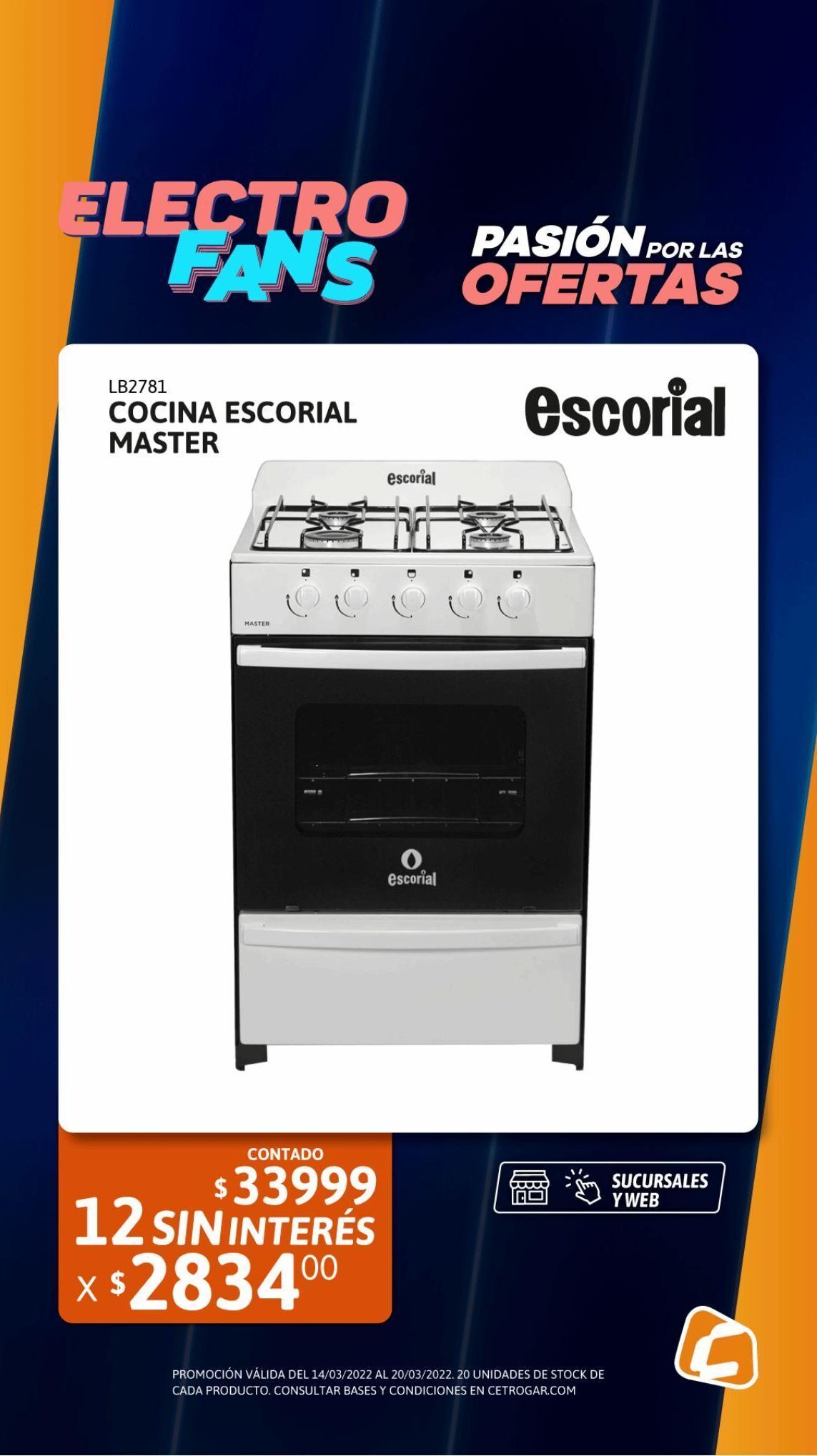 Cocina escorial master oferta en Cetrogar