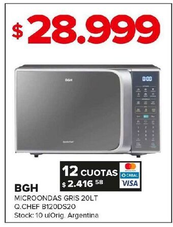 Carrefour Maxi Microondas bgh oferta