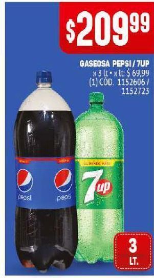 Makro Gaseosa pepsi / 7up oferta