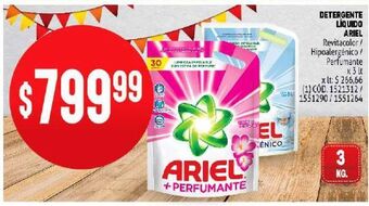 Makro Detergente líquido ariel oferta