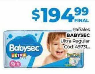Diarco Pañales Babysec Ultra Regular oferta