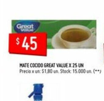 Changomas Great Value Mate Cocido x 25un oferta