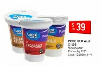 Changomas Great Value Postre x 120g oferta
