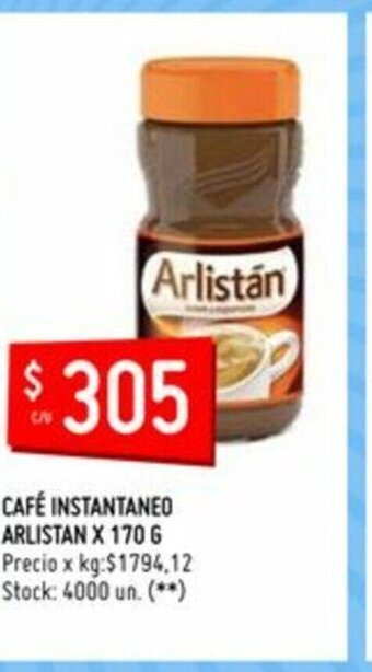 Changomas Arlistán Café Instantaneo x 170g oferta