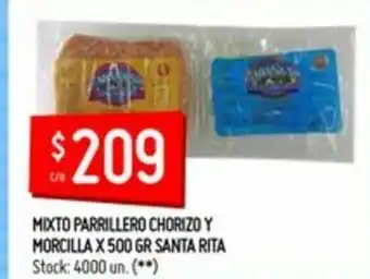 Changomas Santa Rita Mixto Parrillero Chorizo y Morcilla x 500gr oferta