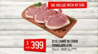 Changomas Es El Carré de Cerdo Congelado x kg oferta
