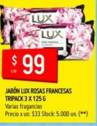 Changomas Lux Rosas Francesas Jabón Tripack 3 x 125g oferta