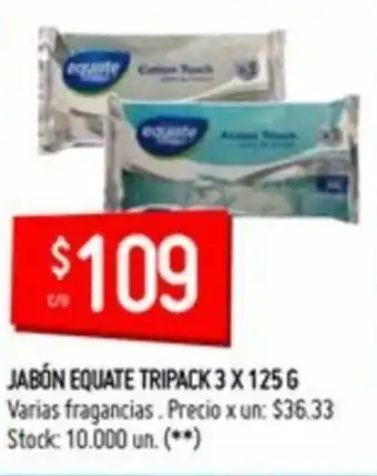 Changomas Equate Tripack Jabón 3 x 125g oferta