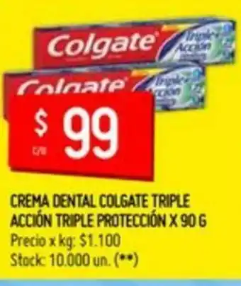 Changomas Colgate Triple Acción Triple Protección Crema Dental x 90g oferta