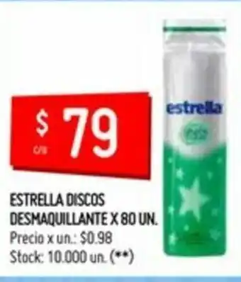 Changomas Estrella Discos Desmaquillante x 80un oferta