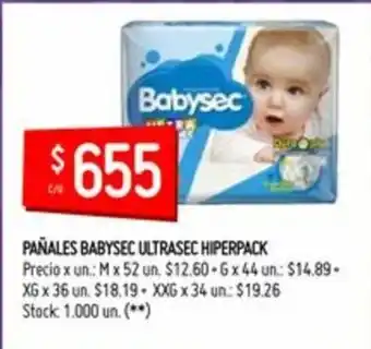 Changomas Babysec Ultrasec Hiperpack Pañales oferta