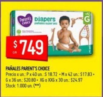 Changomas Parent's Choice Pañales oferta