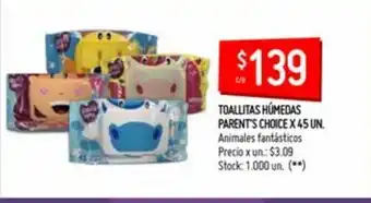 Changomas Parent's Choice Toallitas Húmedas x 45un oferta