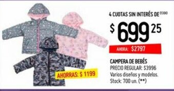 Changomas Campera de Bebés oferta